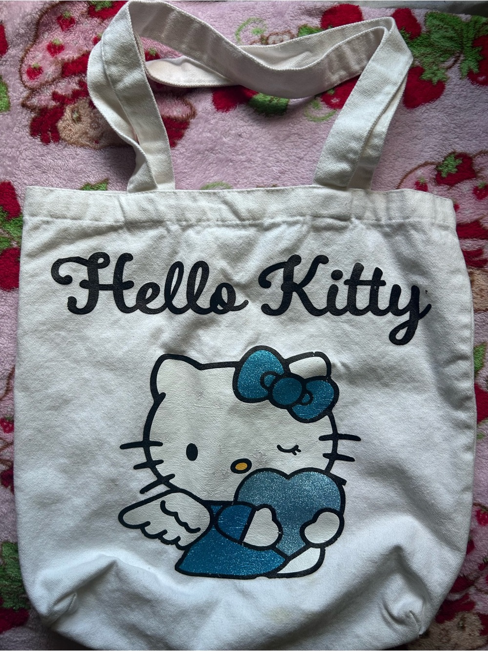 Blue Hello Kitty Tote Bag